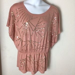 Blush sequins top